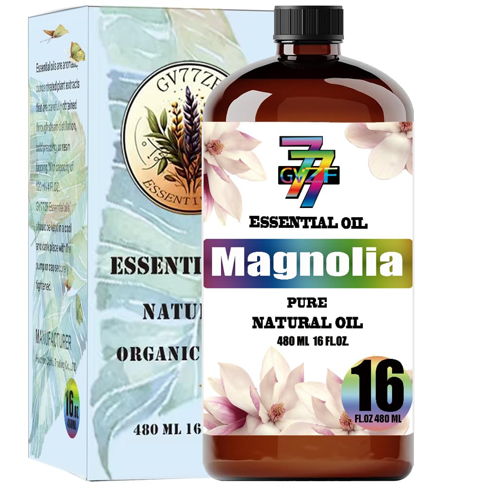 GV77ZF Magnolia Essential Oil bottle ready for diffusion and calming aromas.