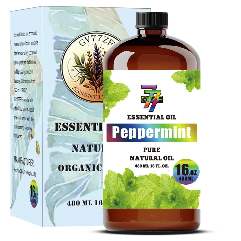 GV77ZF peppermint oil bottle close-up for diffuser aroma