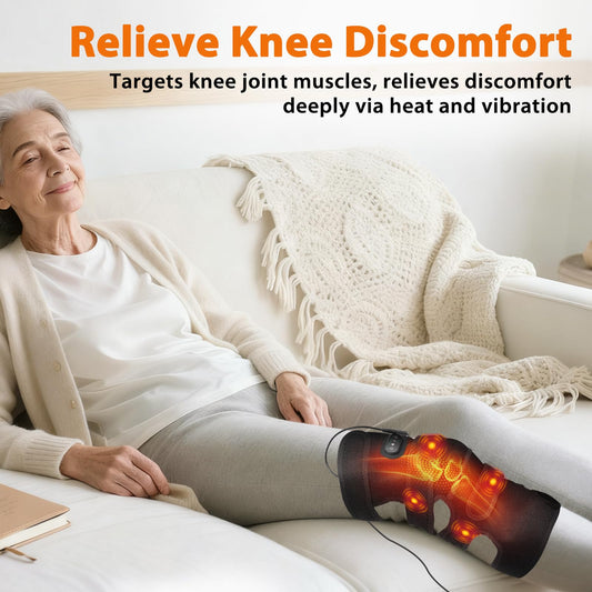 GVMSOR massager shows four motors for deep knee massage.