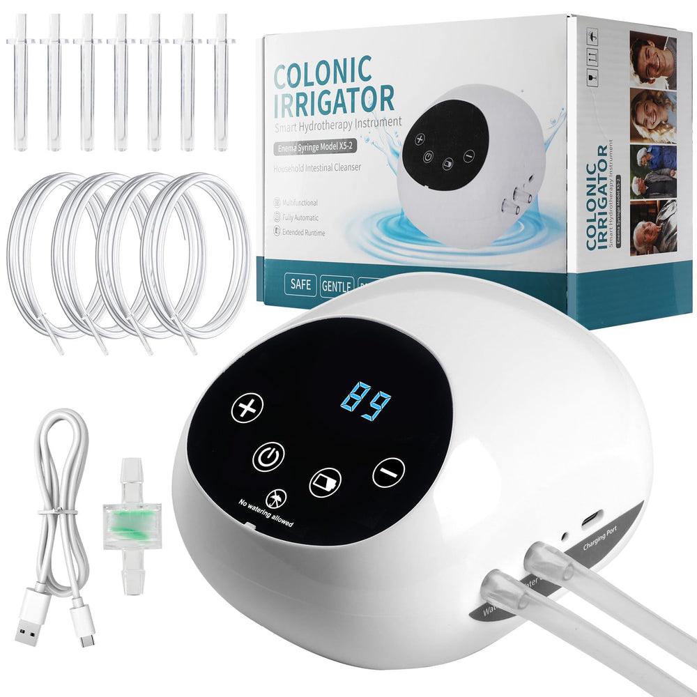 GVPIPYS electric enema kit front view, portable and user-friendly for home use.