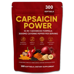 GXSAE Capsaicin Power capsules bottle close-up highlighting daily wellness support