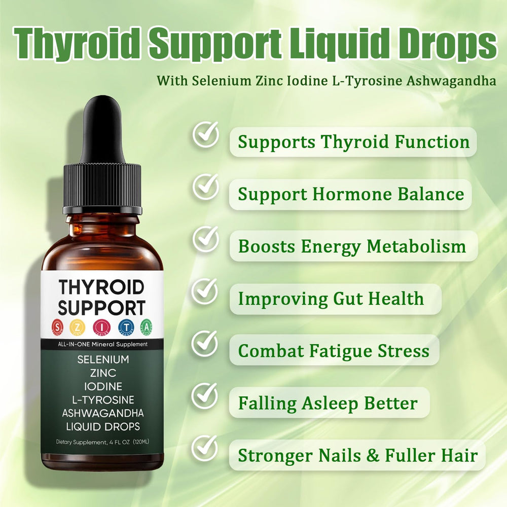 GXSAE Kindled Thyroid Drops pour illustrates easy dosing in water or drinks.