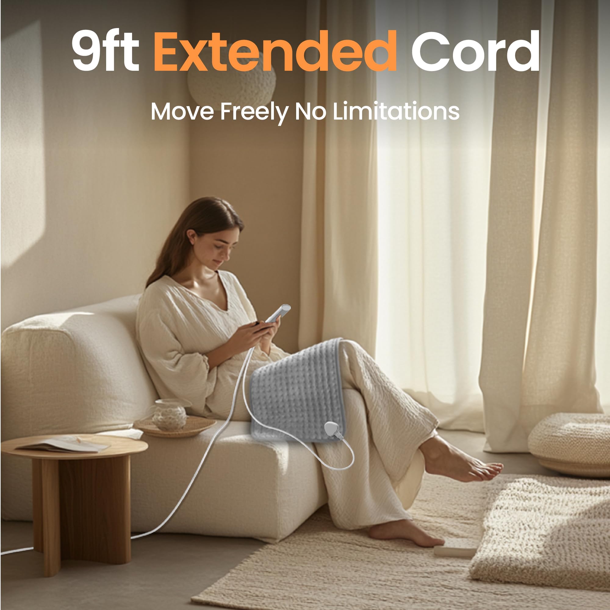 GYENNO heating pad with auto shut-off for safe sessions