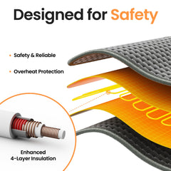 GYENNO heating pad with an extra-long power cord for flexible placement