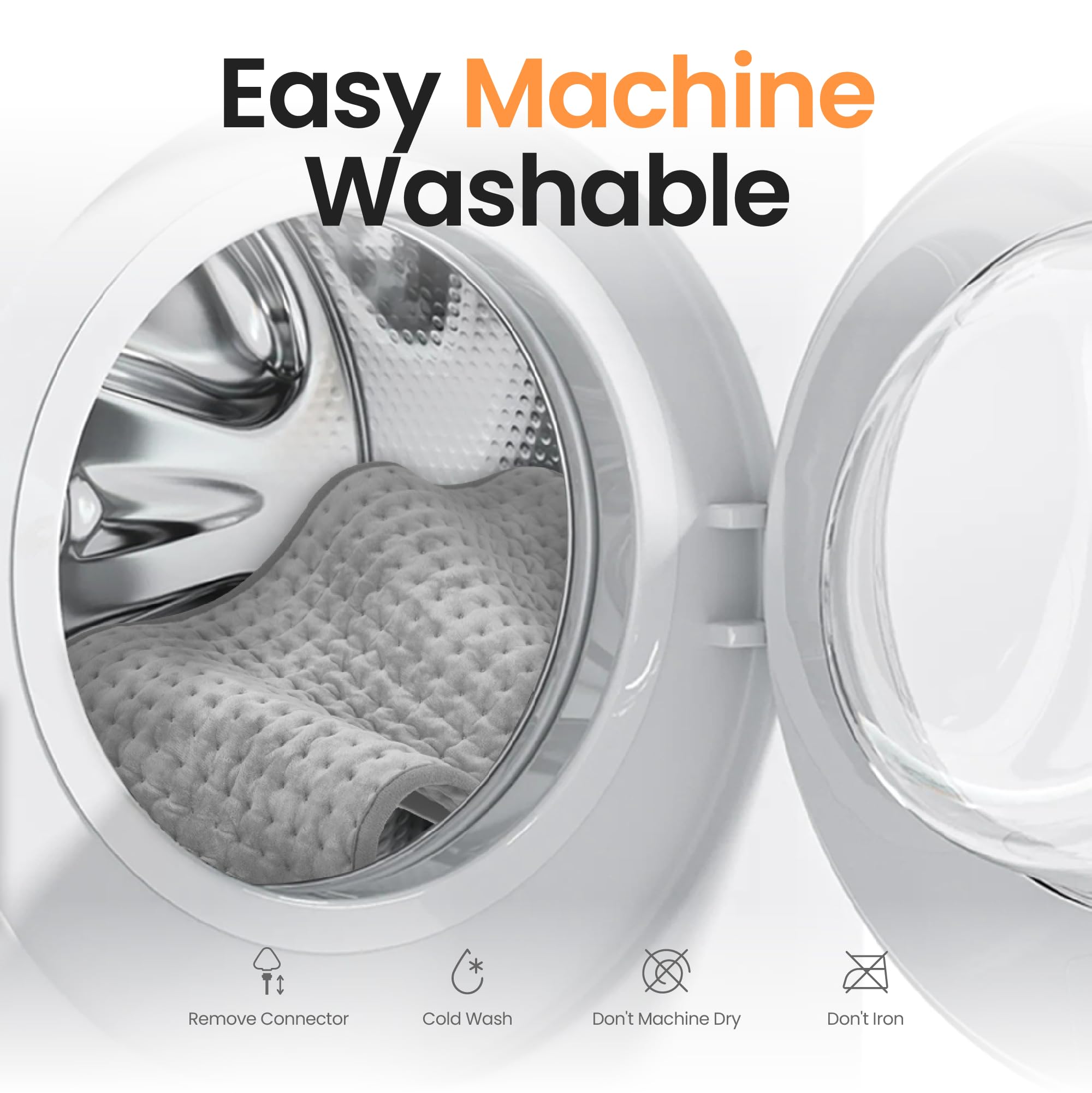 GYENNO heating pad is machine washable for easy maintenance
