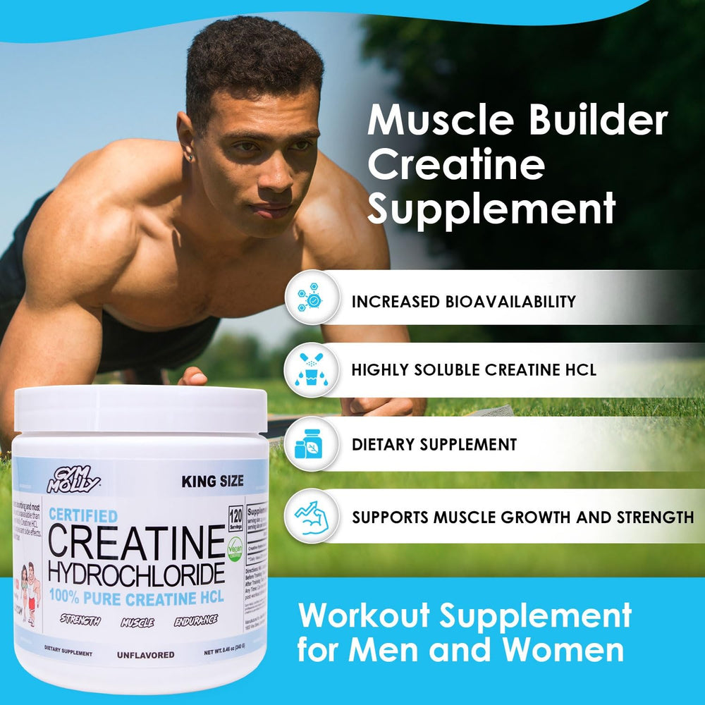 Gym Molly Creatine HCL mixed drink ready to sip during workout.