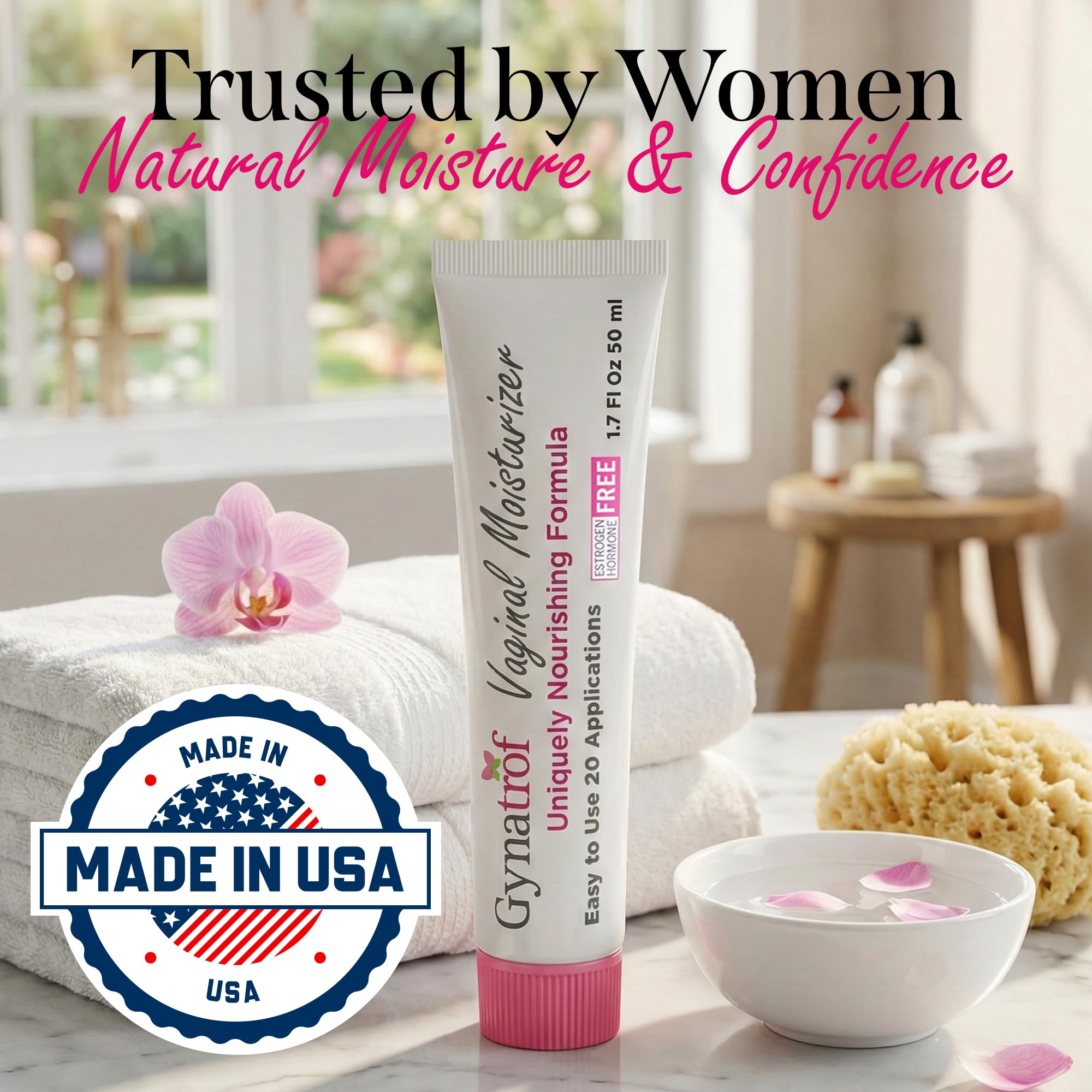 Gynatrof unique formulation with hyaluronic acid and vitamin E for gentle care