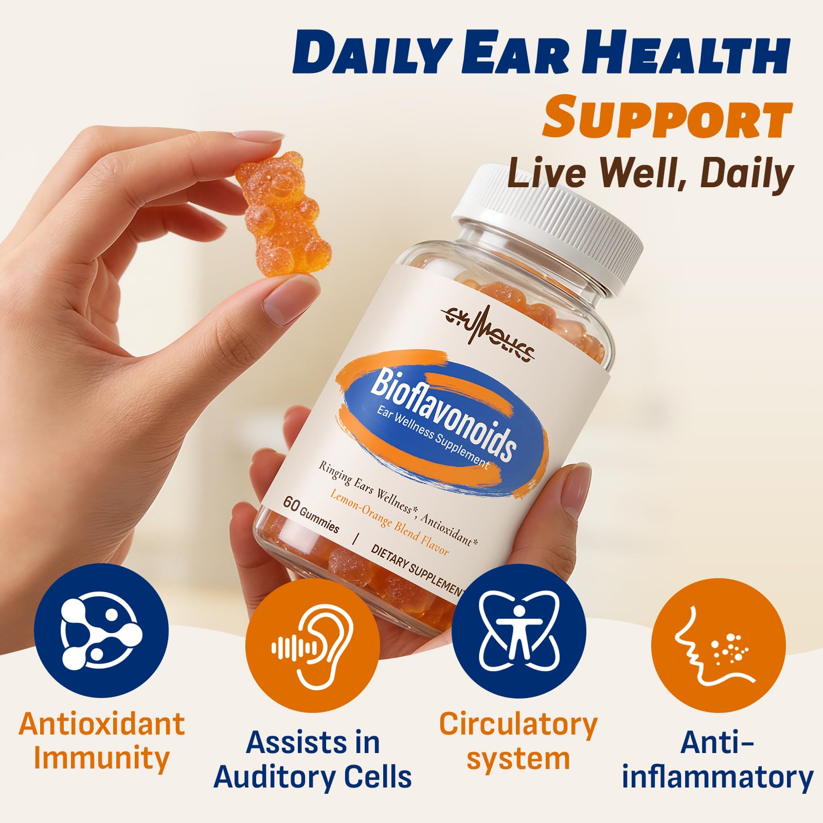 Gyumolics flavonoid gummies berry bites demonstrate tasty daily supplement choice.