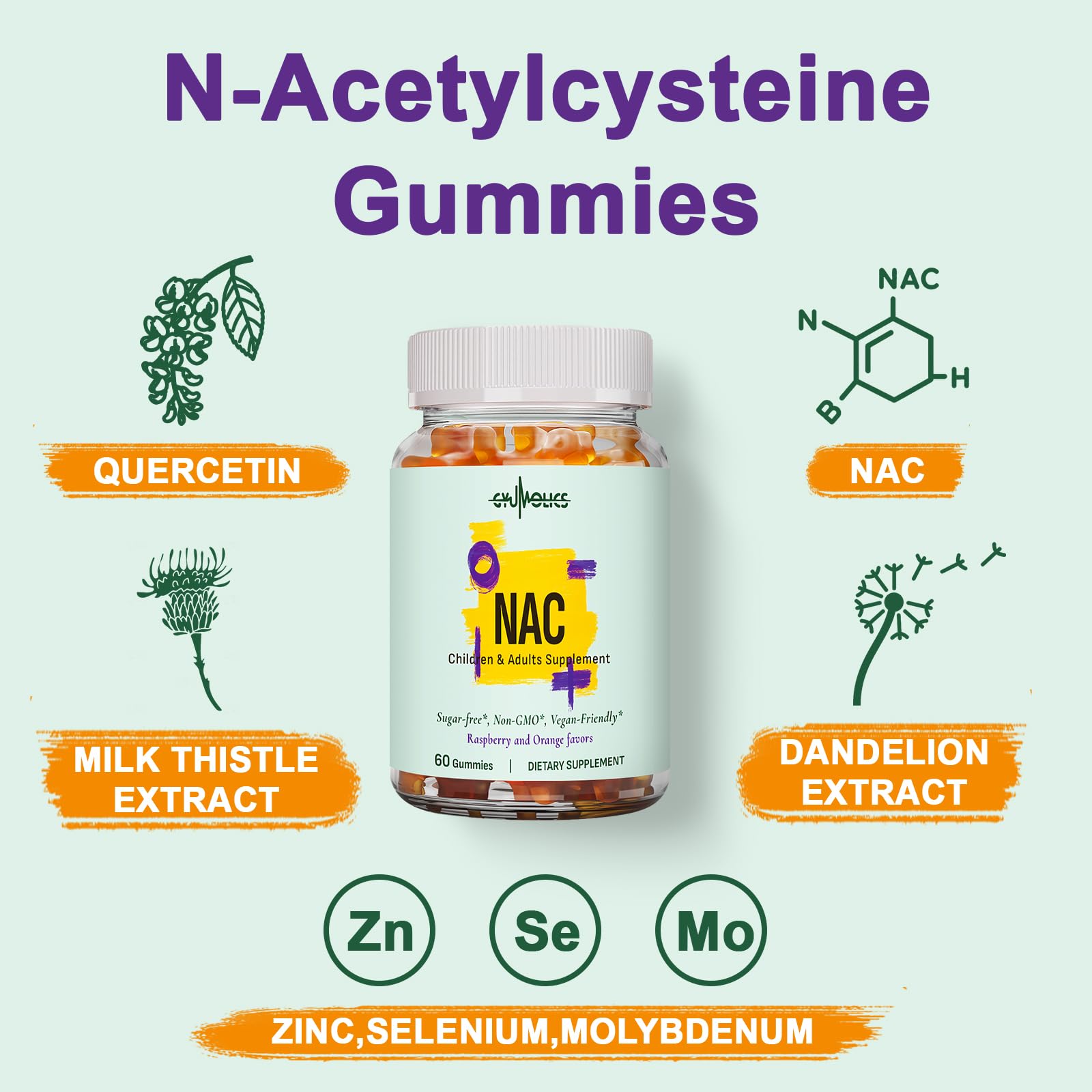 Gyumolics NAC gummy vegan sugar-free option for plant-based diets