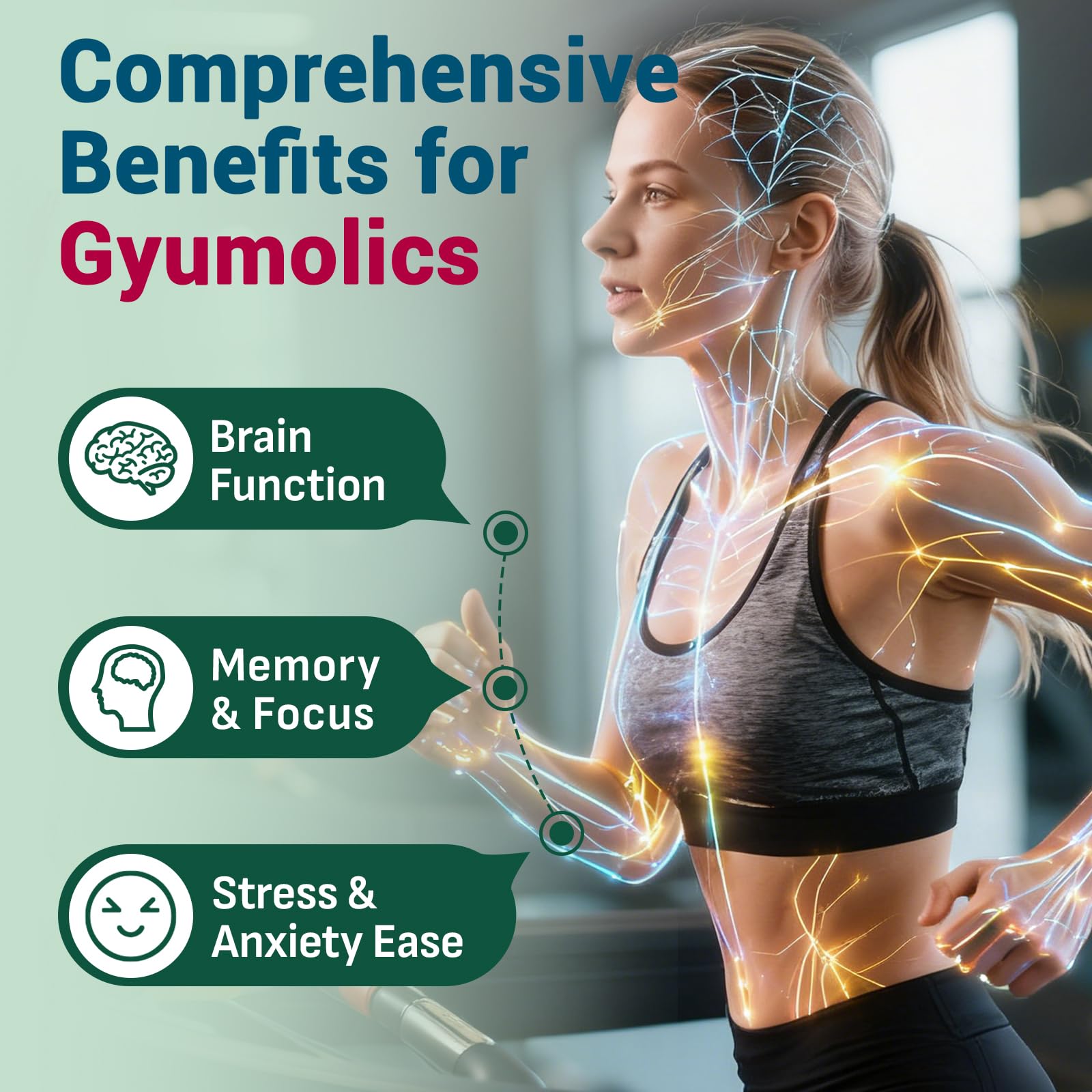 Gyumolics Taurine bottle on a clean desk for study or work routines.