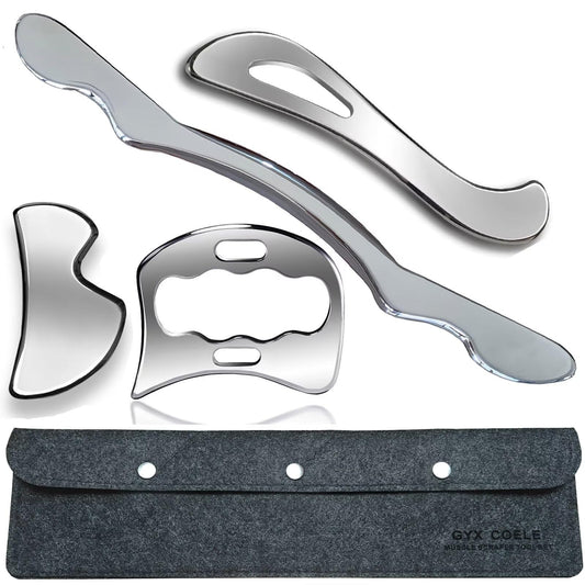GYX COELE professional stainless steel scraping tools 4-piece set for targeted soft tissue work