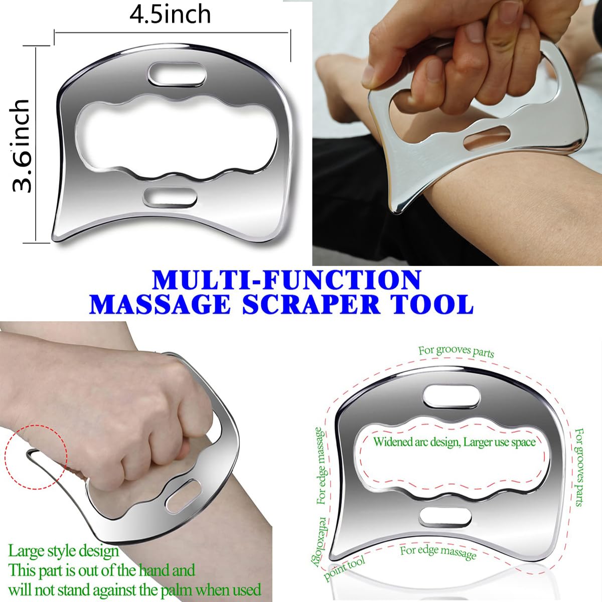 Forearm massage with GYX COELE stainless steel scraper