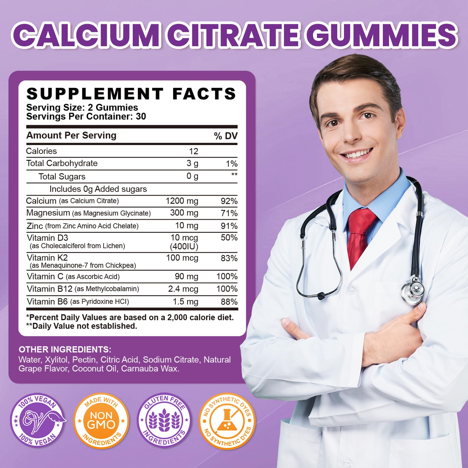 GZ HAOYUAN gummies showcasing vitamin D3 and K2 for bone health support