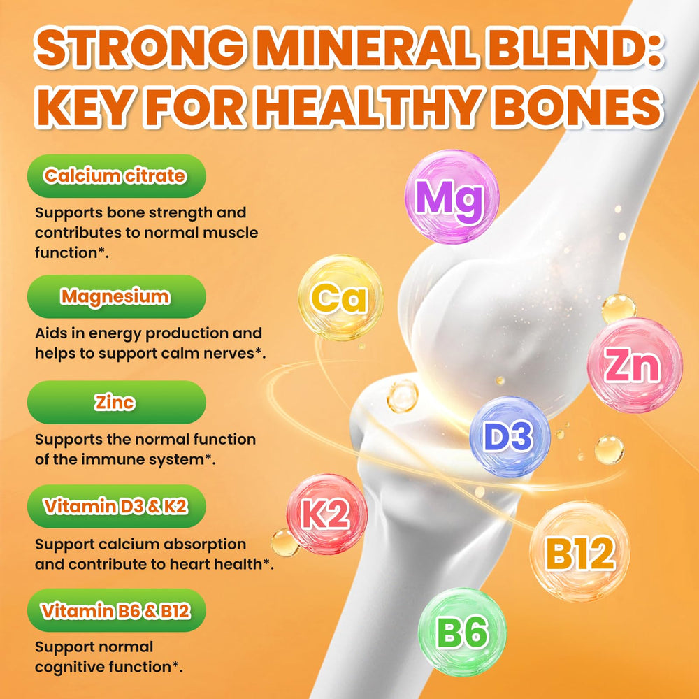 GZ HAOYUAN Calcium Citrate Gummies with magnesium and zinc for mineral balance.