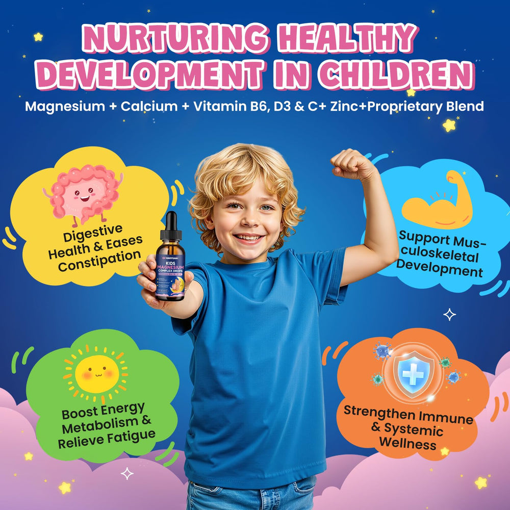 GZ HaoYuan Kids Magnesium Liquid Drops strawberry flavor makes daily intake tasty.
