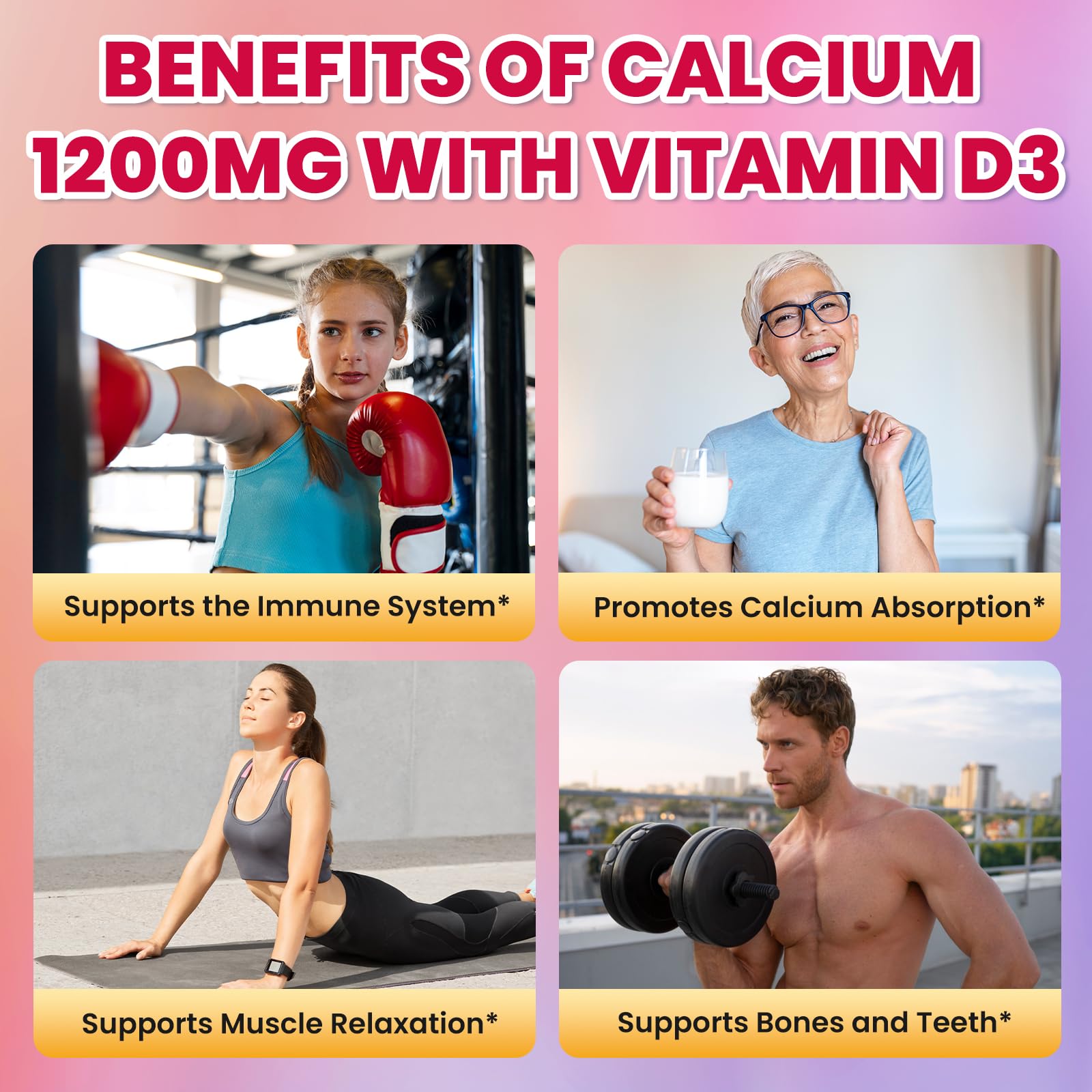 GZ HAOYUAN Magnesium and Zinc support muscle function and immunity with calcium
