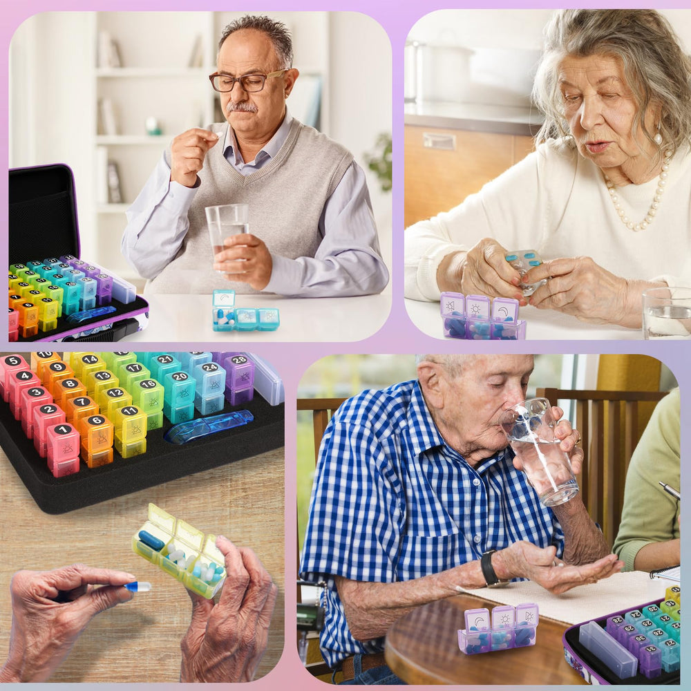 GZWENHAN 31-day organizer keeps AM/PM/Night doses organized.