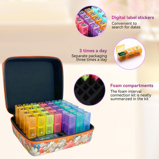GZWENHAN protective hard shell case keeps pills secure during travel.