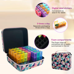 GZWENHAN hard-shell case protects pills during travel and storage.