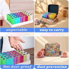 GZWENHAN rainbow color compartments add quick, visual organization.