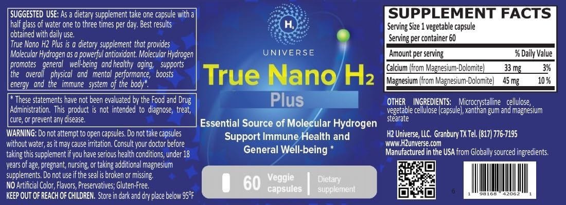 H2 Universe True Nano H2 Plus FDA GMP seal image highlighting product safety standards