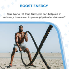 H2 Universe True Nano H2 Turmeric packaging suitable for travel and gym use.