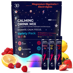 H2O Capsule Calm magnesium powder tub for easy daily hydration and focus.