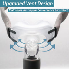 H2SON CPAP frame and 360-degree swivel hose enable flexible movement.