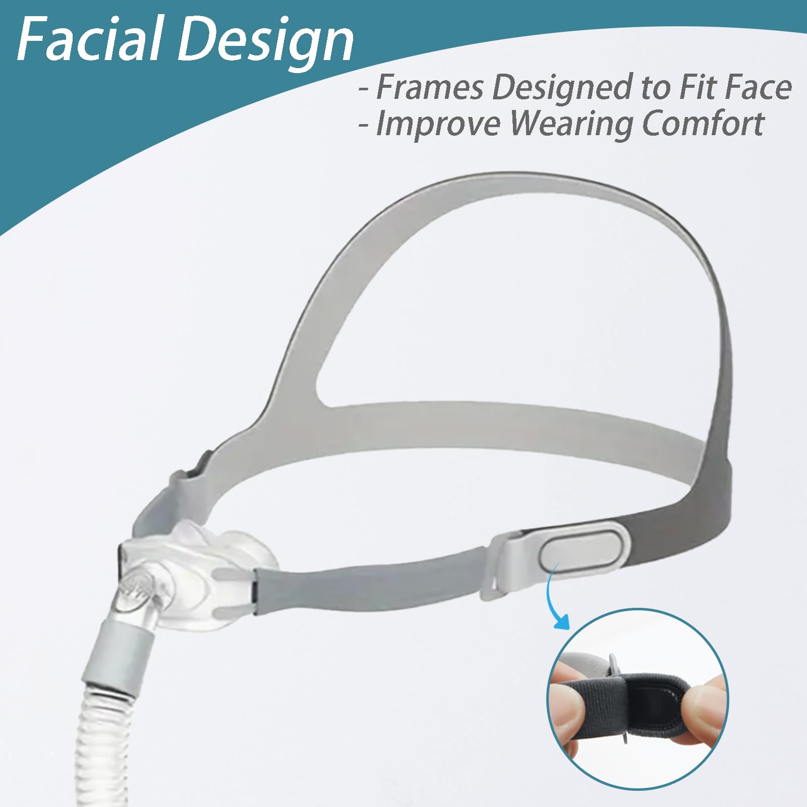 H2SON soft cushion nasal pillow delivers a gentle seal for smoother breathing.