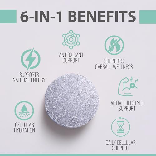 H2UP close-up magnesium hydrogen tablet highlighting mineral hydration support