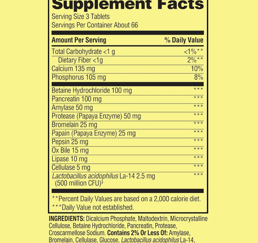H4U Spring Valley probiotic tablets label highlights digestive health and balance