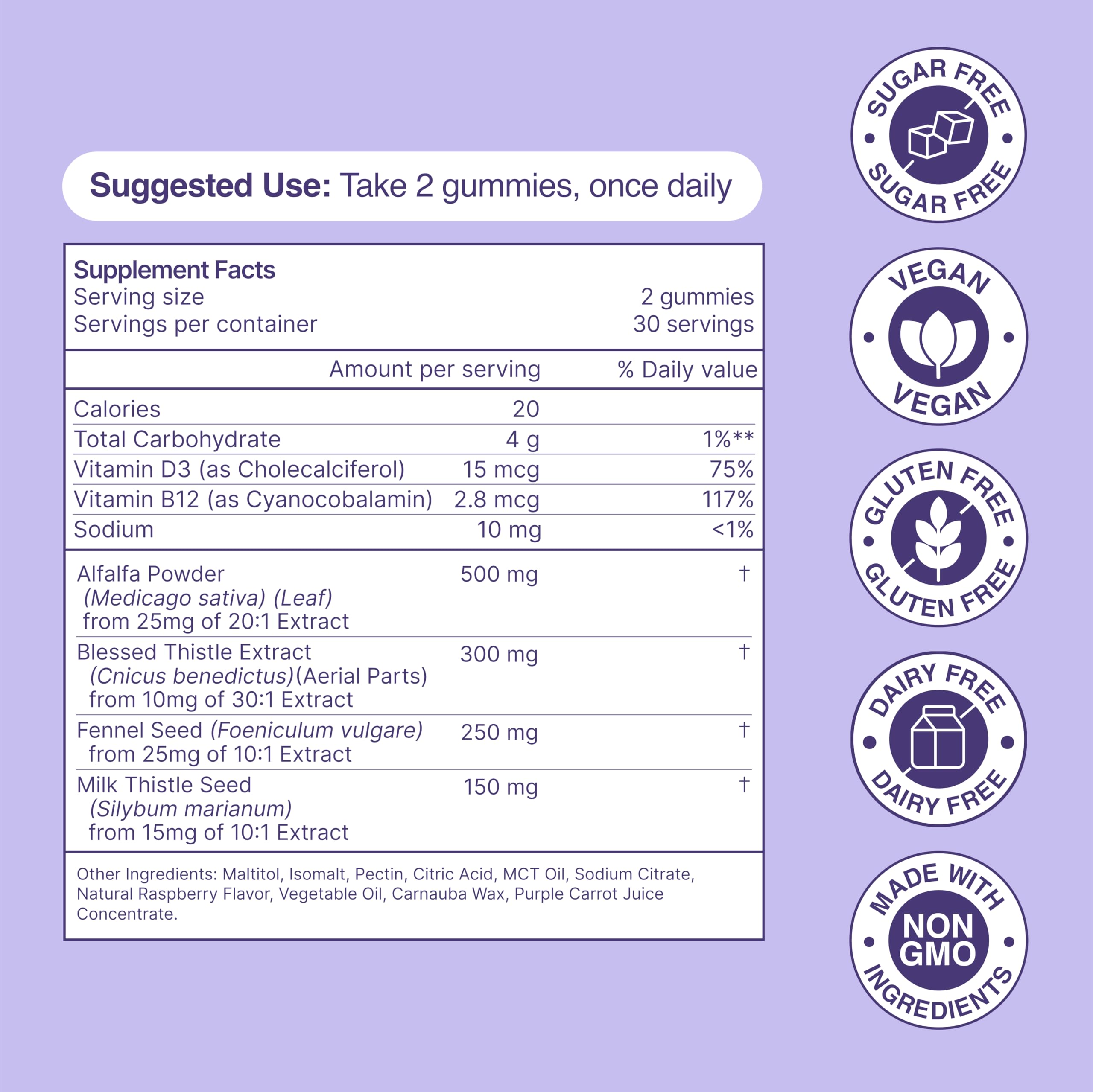 Habit + Habitat Liver Support Plus vegan gluten-free icons highlight allergy-friendly options.