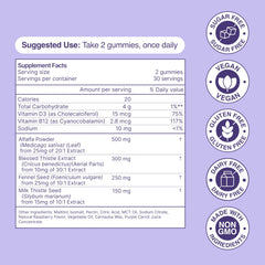 Habit + Habitat Liver Support Plus vegan gluten-free icons highlight allergy-friendly options.