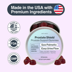 Habit + Habitat Prostate Shield Gummies made in the USA in GMP facilities.