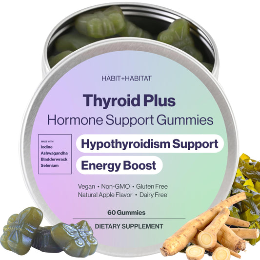 Habit + Habitat Thyroid Plus Gummies bottle for daily wellness support.
