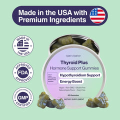 Habit + Habitat Thyroid Plus Gummies packaging on shelf signaling trusted daily supplement.