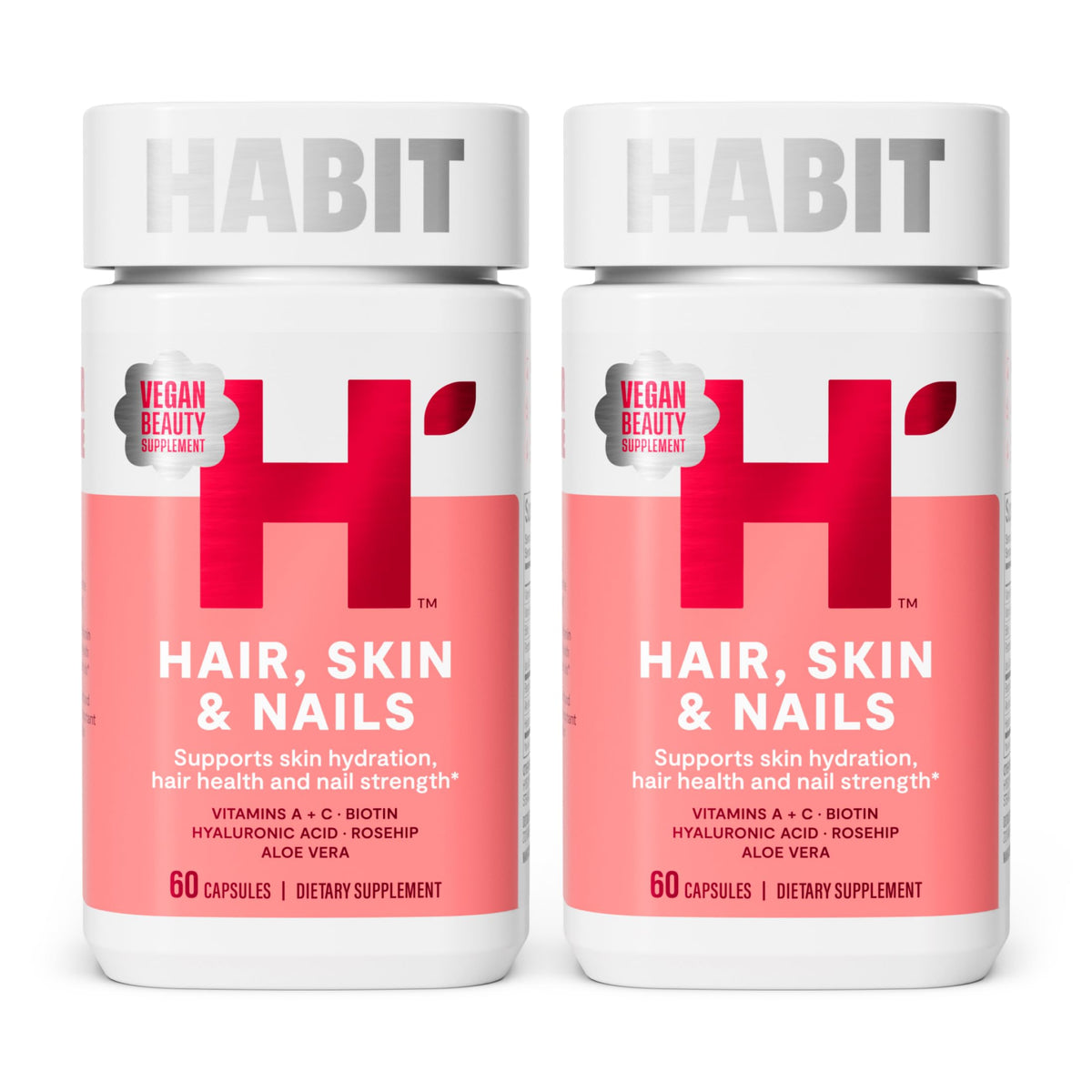 H' Habit Habit Hair Skin Nails bottle for daily skin hydration and glow