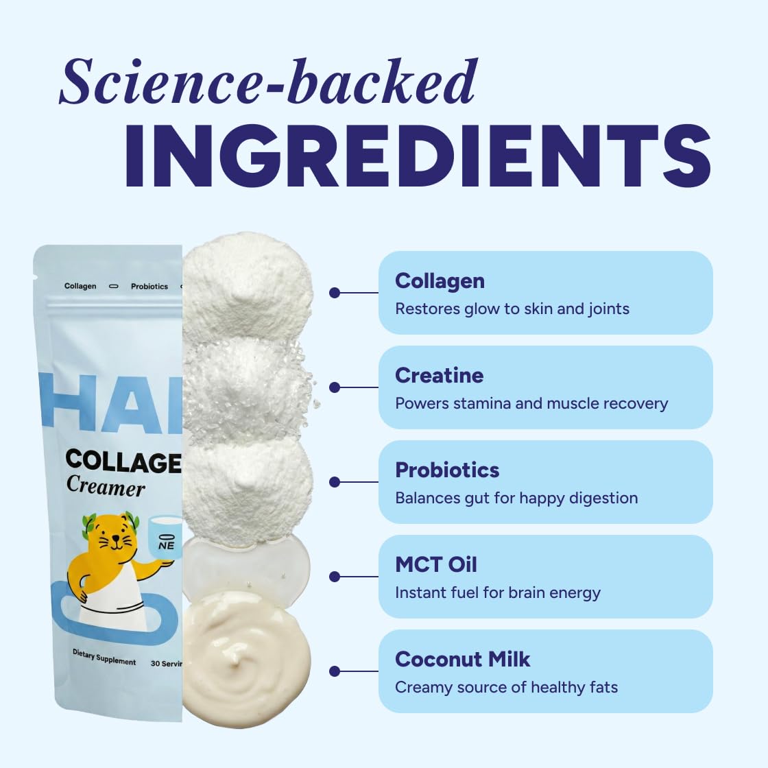 Habit One coconut MCT oil blend pour emphasizes healthy fats.