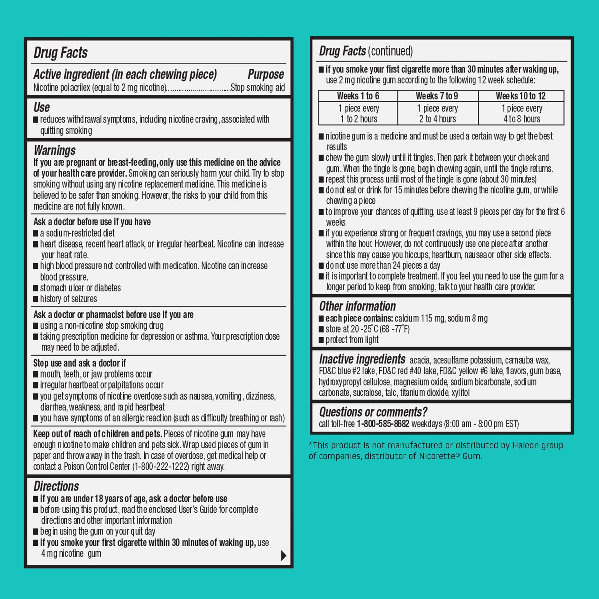 Habitrol 2mg gum for wake-time management cues