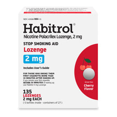 Habitrol cherry lozenge pack for discreet quitting support