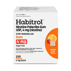 Habitrol fruit flavor gum 4 mg packshot supports craving relief and breath freshness.
