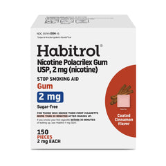 Habitrol nicotine gum 2mg cinnamon 150-count box for on-the-go cravings
