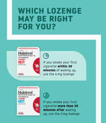 Habitrol nicotine lozenges cherry dissolving in the mouth for quick craving relief.