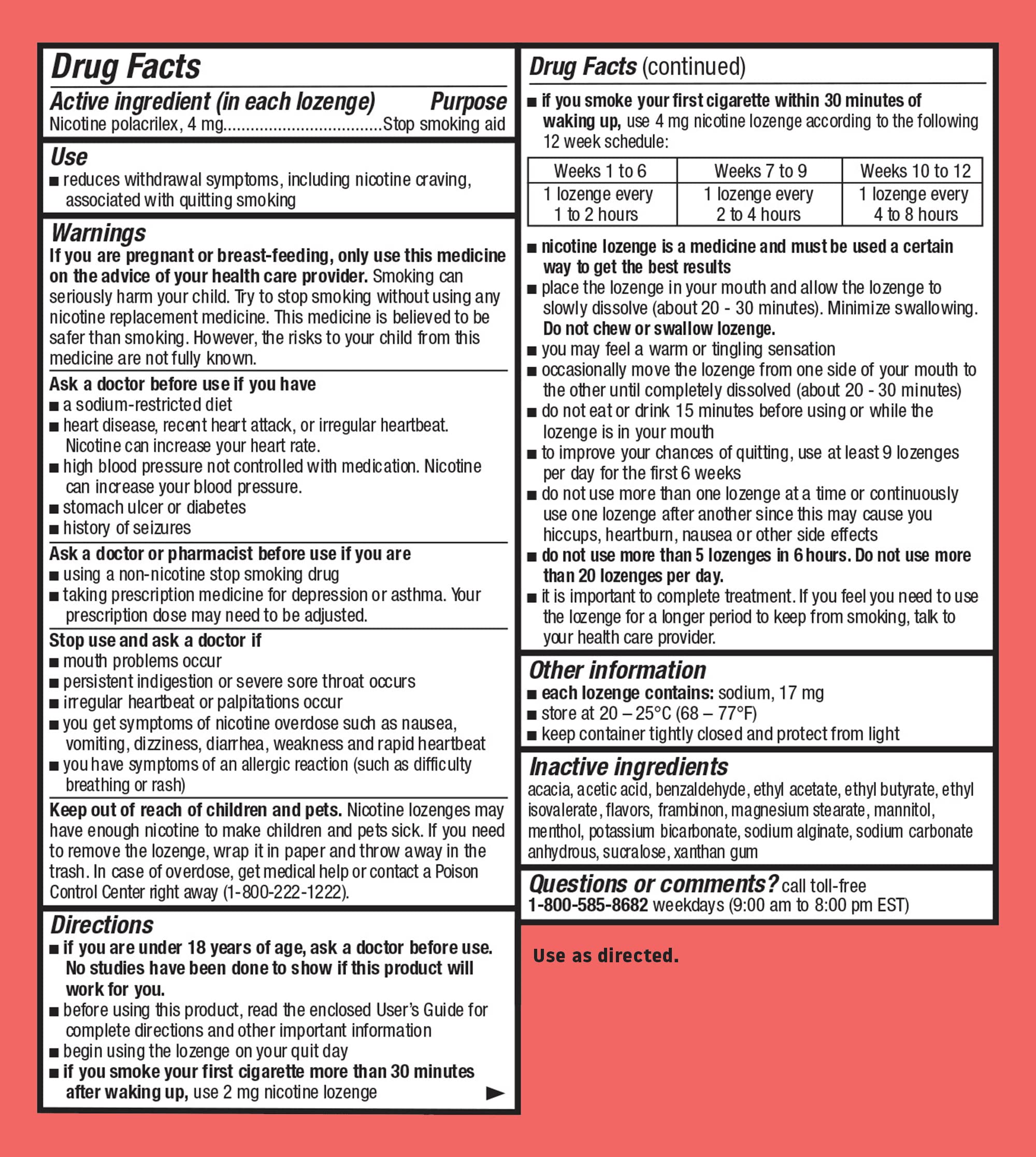 Habitrol lozenges cherry with support guide emphasizes a structured quitting program.