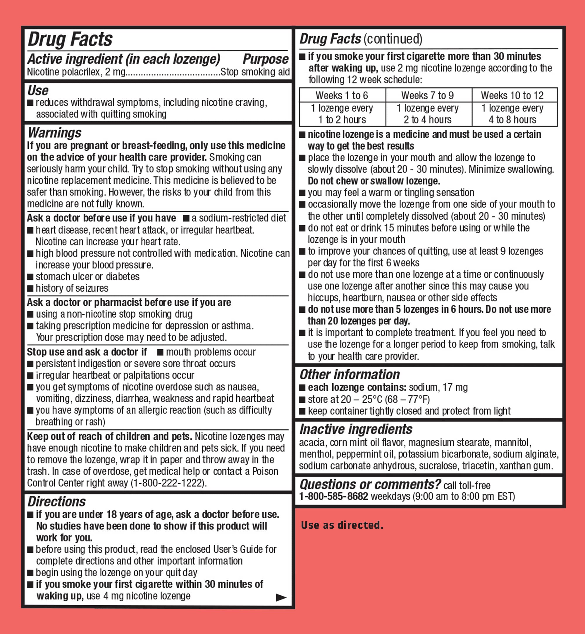 Habitrol 2 mg lozenge close-up ideal for on the go craving relief