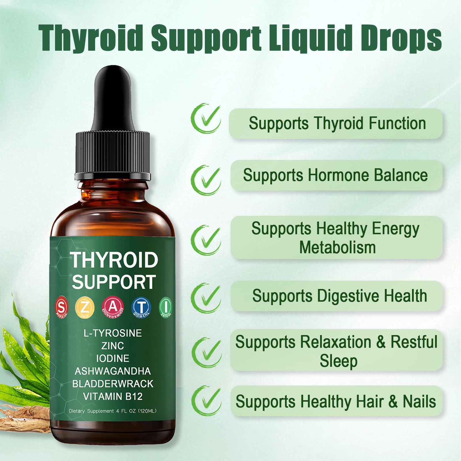 Habohuse Kindled Thyroid Drops dropper in action for sublingual absorption.