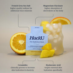 HackU hydration packets hyaluronic acid glow for nourished skin
