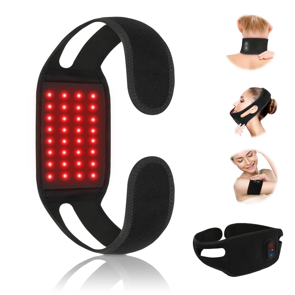 Haeglauv red light therapy belt on neck with dual wavelengths for targeted relief