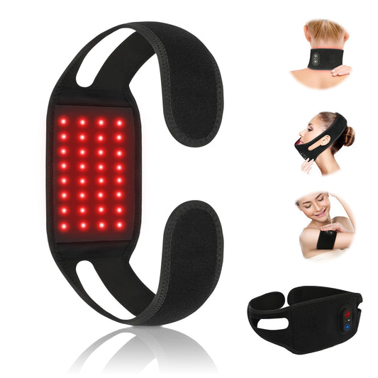 Haeglauv red light therapy belt on neck with dual wavelengths for targeted relief