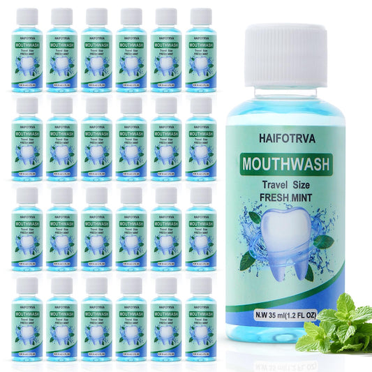 HAIFOTRVA mini mouthwash pack with 50 bottles for on-the-go freshness
